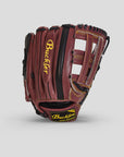 Matrix 12.75" Baseball Wine/Black Outfielder Glove Dual Welting