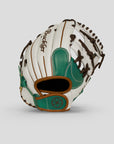 Junior Select Pro 11.5" 8U-11U Fastpitch White/Teal Infielder Glove